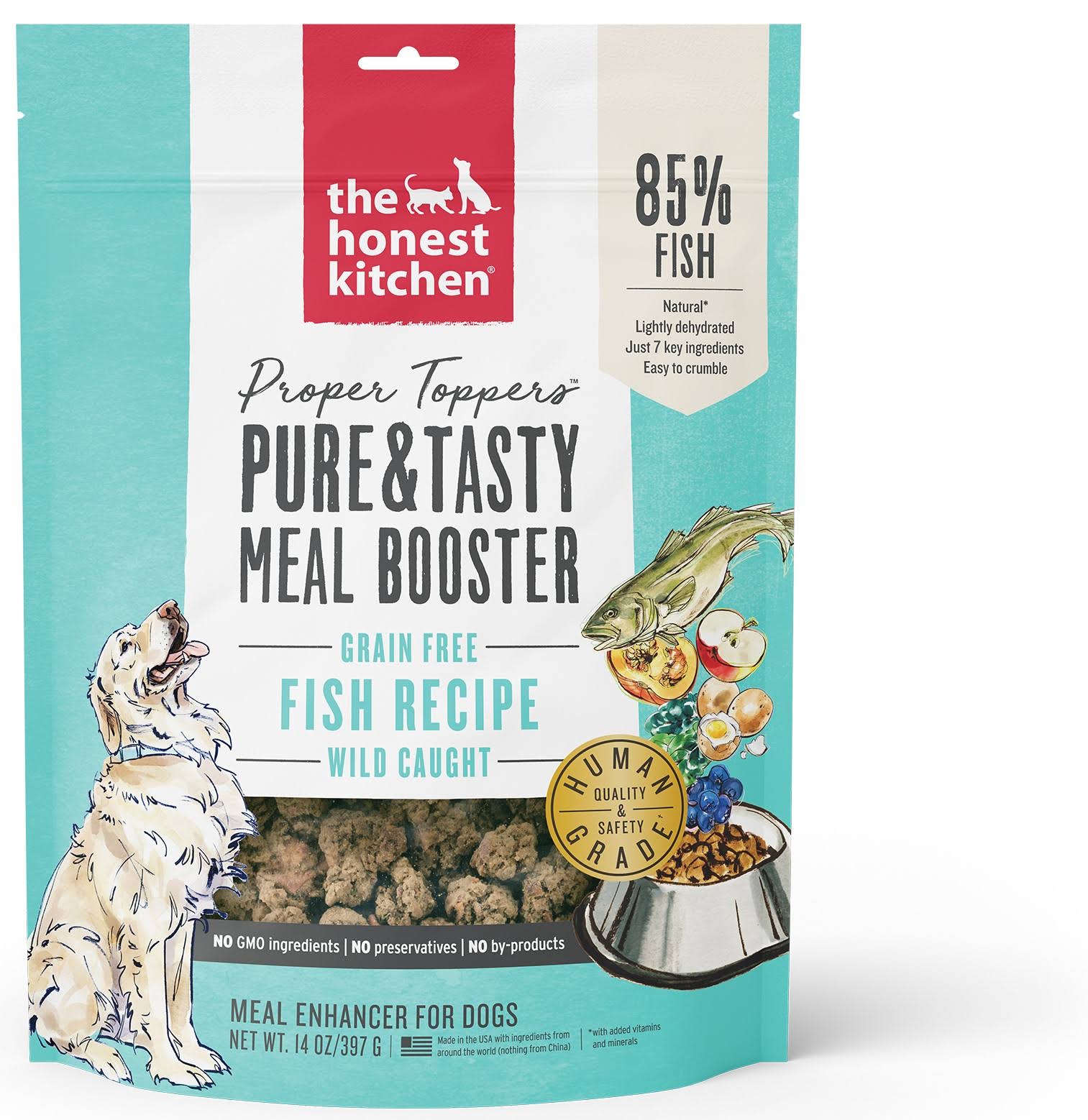 The Honest Kitchen - Proper Toppers - Grain Free Fish Recipe (Dog Food) 14oz