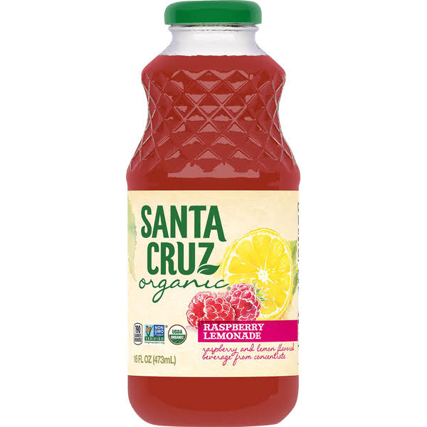 Santa Cruz Organic Beverage, Raspberry Lemonade - 16 fl oz
