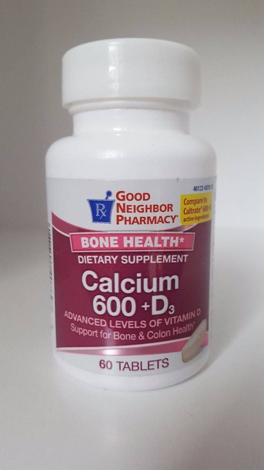 GNP Calcium 600 +D3, 60 Tablets