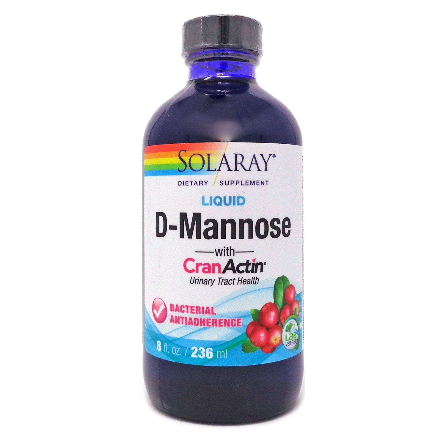 Solaray Liquid D-Mannose with CranActin 8 FL oz 236 ml