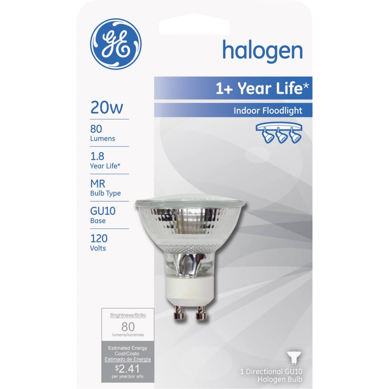 Ge Halogen Flood Light Bulb - 20W, 120V