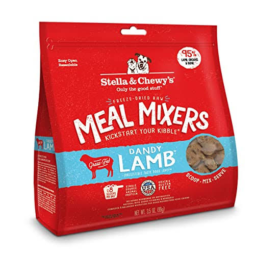 Stella & Chewy's Freeze-Dried Raw Dandy Lamb Meal Mixers Dog Food Topper, 3.5 OZ. Bag, Freeze-Dried Raw Meal Mixers
