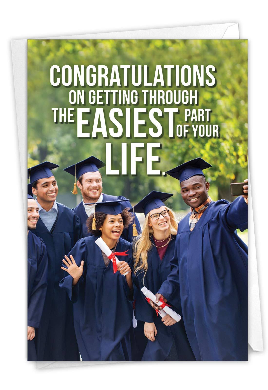 1 Funny Graduation Card with Envelope - Easiest Part of Life C6763gdg