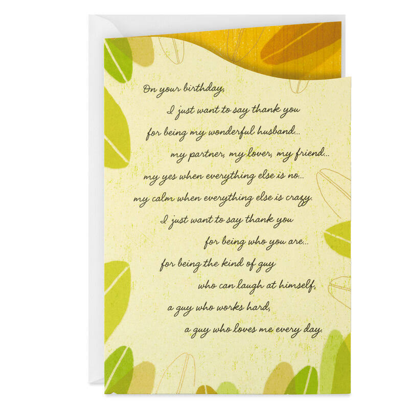 Hallmark Birthday Card, Thank You for Being You Birthday Card for Husband