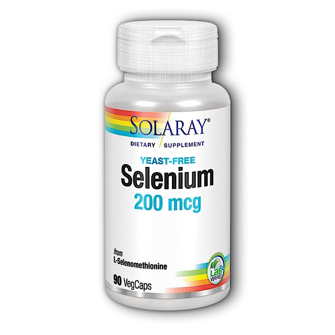Solaray Selenium 200mcg Dietary Supplement - 90 Capsules