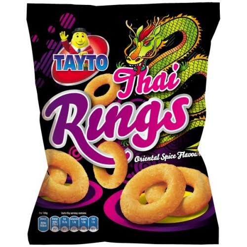 Tayto Thai Rings Snack - Oriental Spice Flavour, 45g