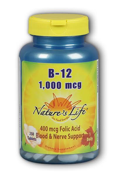 Nature's Life Vitamin B-12, 1000 mcg, Tablets - 250 count