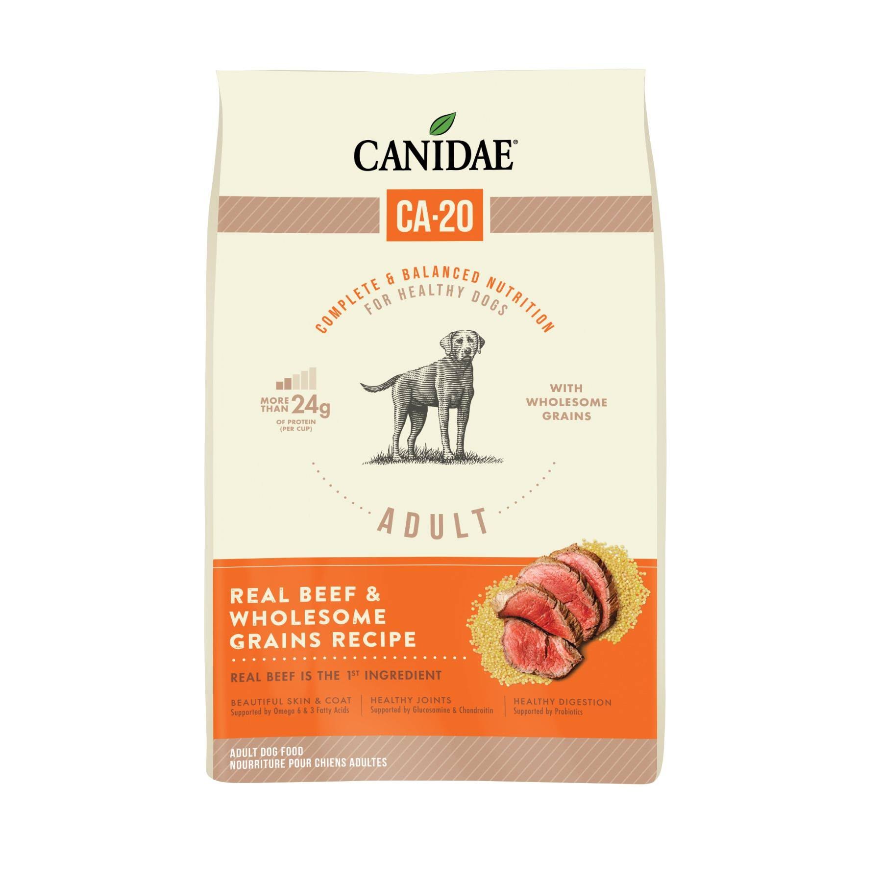 Canidae CA-20 Real Beef & Wholesome Grains Recipe Dry Dog Food, 7-Lb.