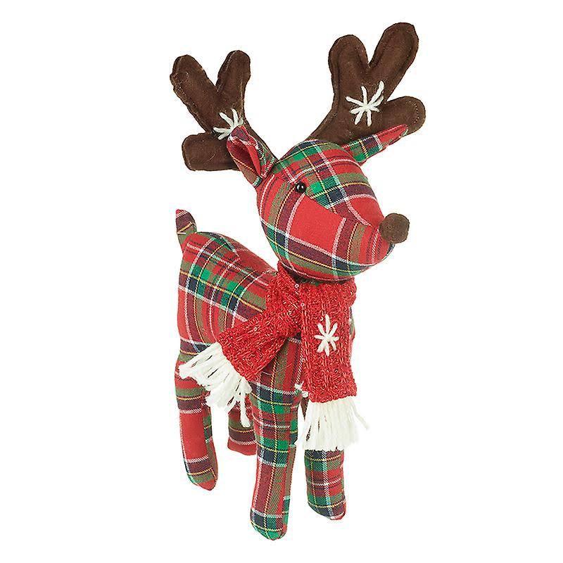 Heaven Sends Tartan Reindeer Christmas Decoration