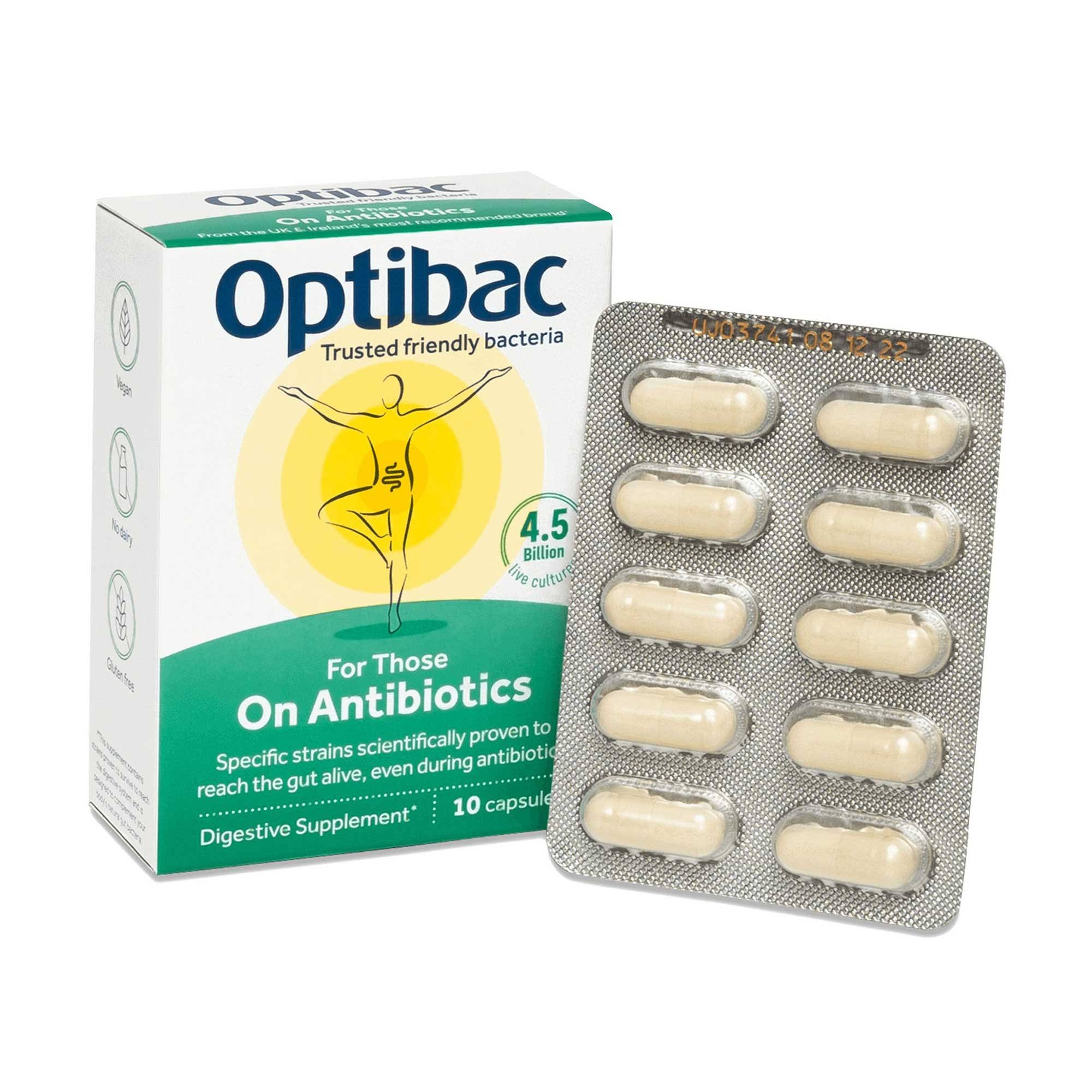 Optibac Probiotics For Those on Antibiotics - 10 Capsules