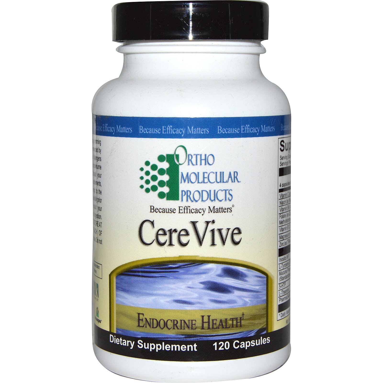 Ortho Molecular Products, CereVive, Endocrine Health, 120 Caps