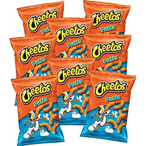 CHEETOS Puffs Cheese Flavored Snacks, 1.375 ounce bags (pack of 8)