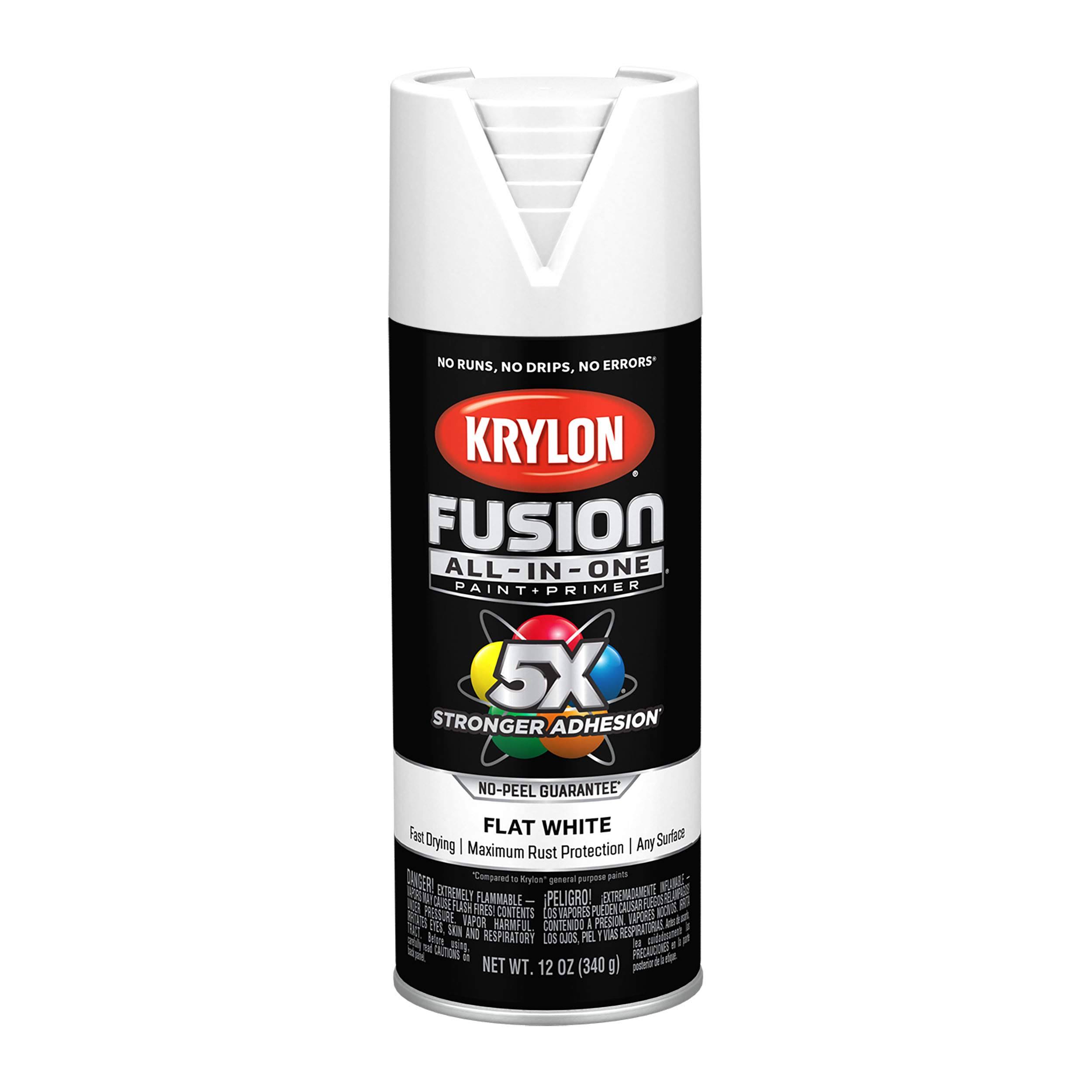 Krylon Fusion All-in-One Flat Spray Paint & Primer, White