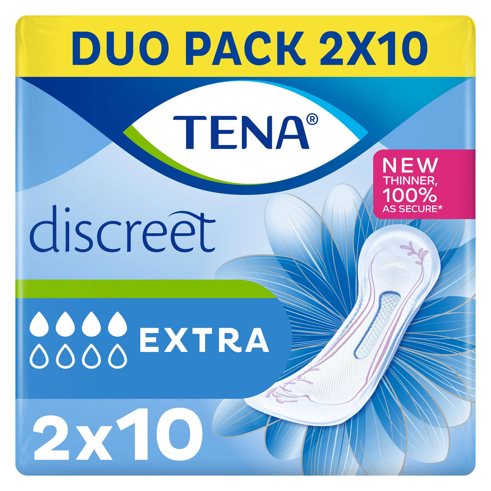 TENA Lady Discreet Extra Incontinence Pads 20 Pack