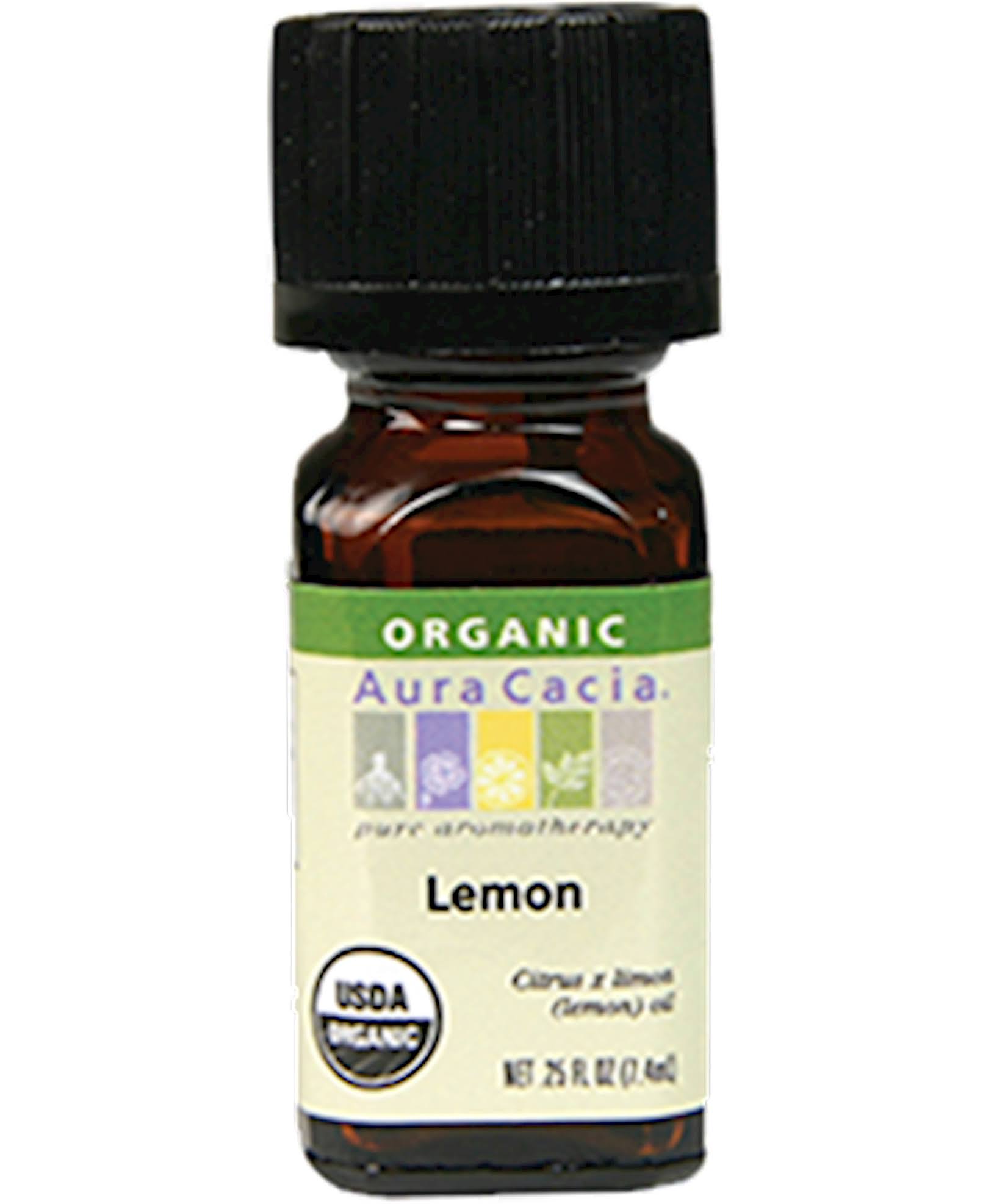 Aura Cacia Essential Oil - Organic Lemon, 7.4ml