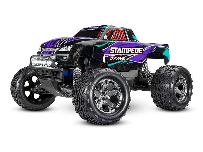 Traxxas Stampede XL 5 2WD Monster Truck Purple with LED RC Car