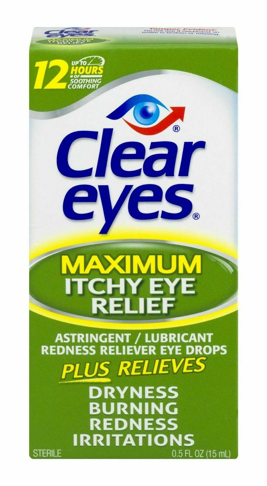 Clear Eyes Maximum Astringent/Lubricant Redness Reliever Eye Drops - 0.5 fl oz