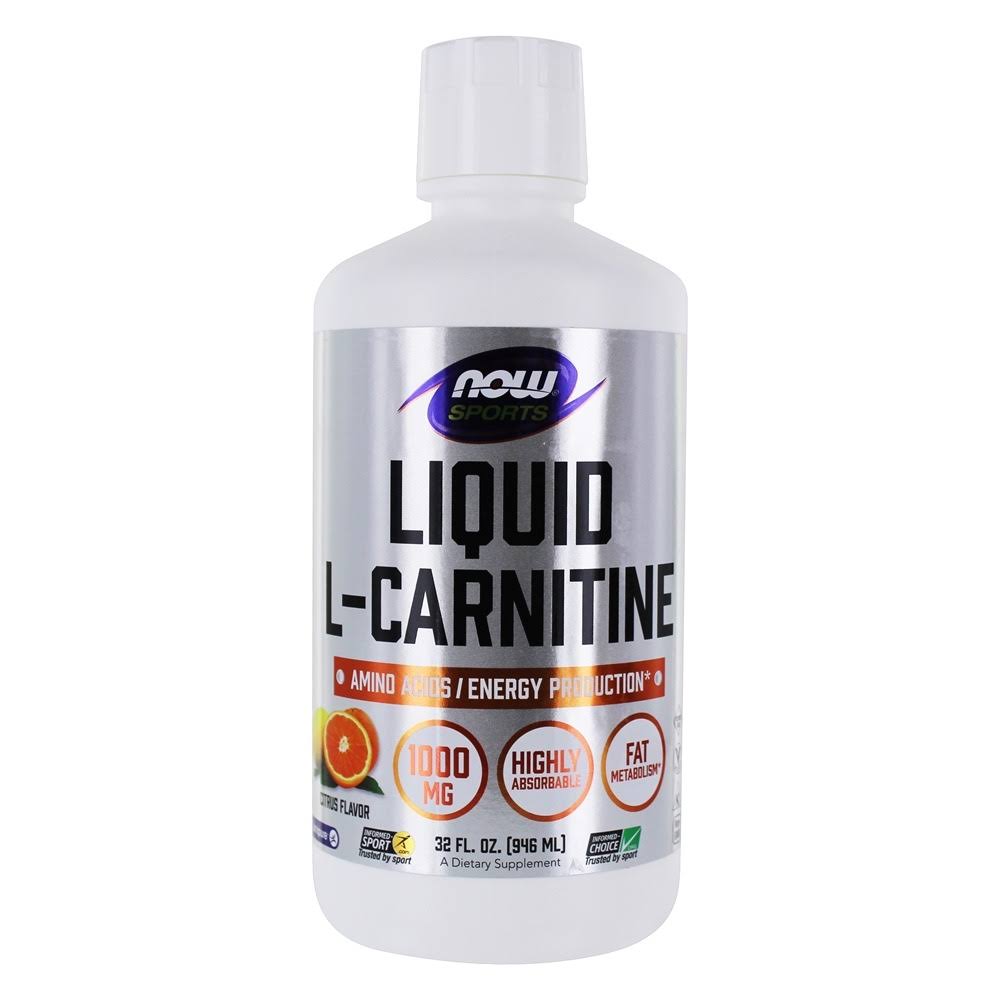 Now Foods L-Carnitine Liquid Supplement - Citrus Flavor, 32oz
