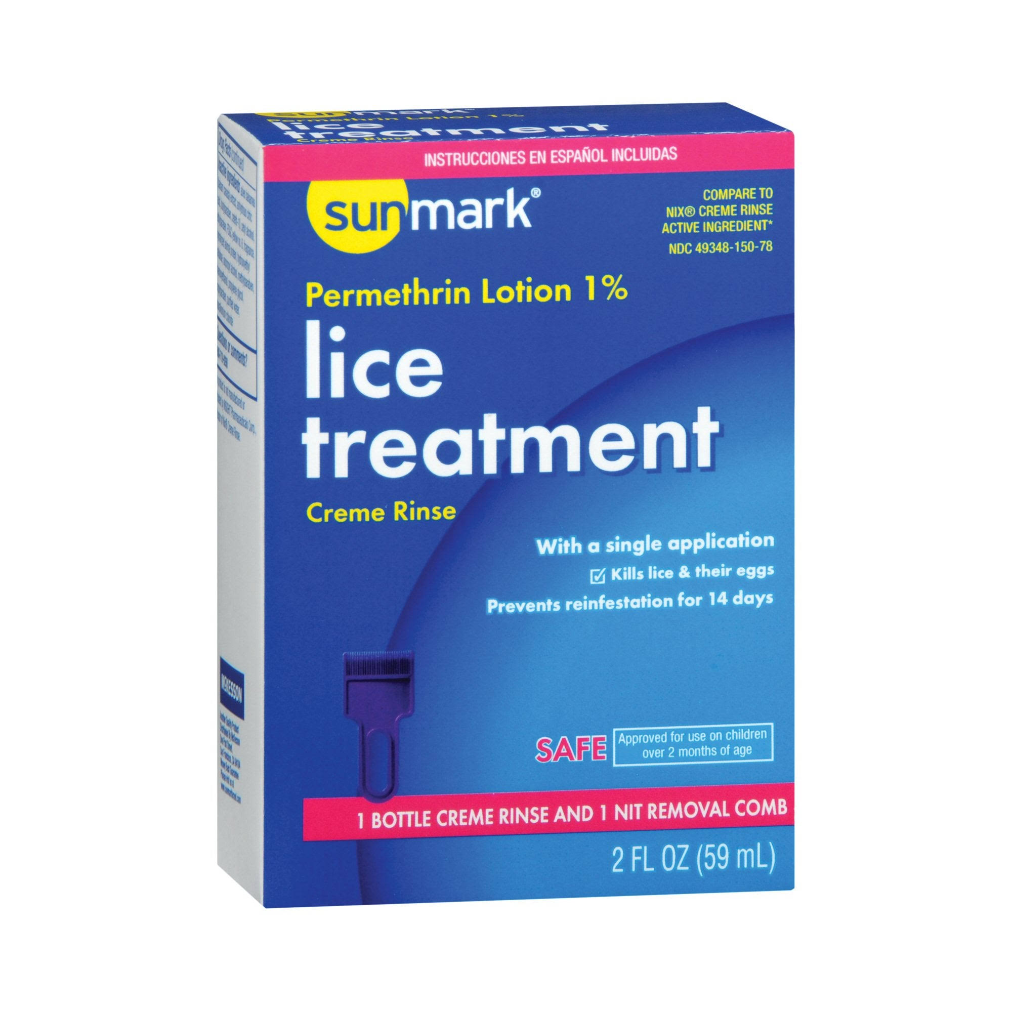 Sunmark Lice Treatment Creme Rinse - 2oz