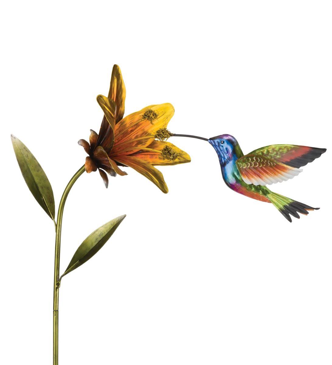 Regal Art & Gift 13271 - 44" Purple Coronet Hummingbird Flower Stakes