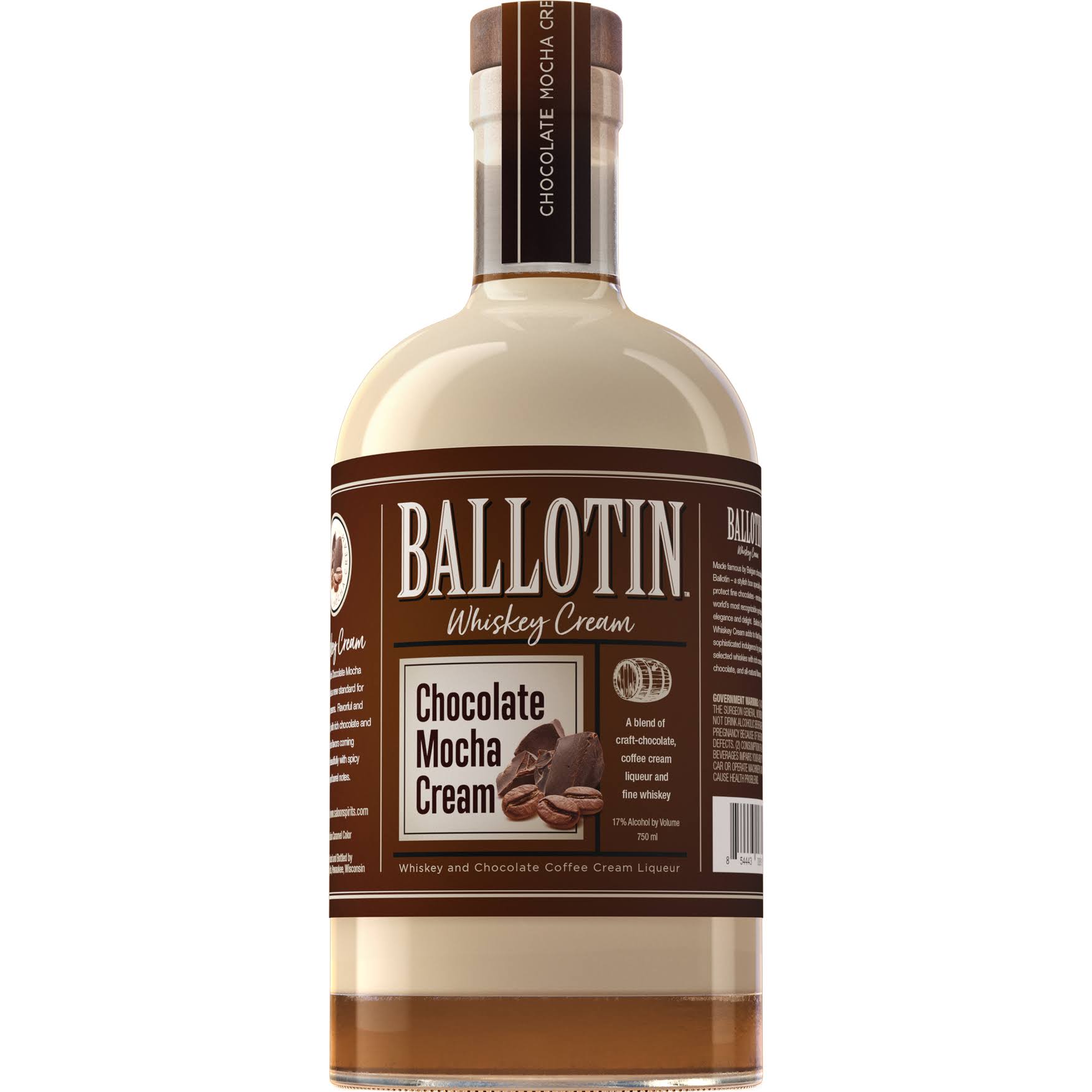 Ballotin Whiskey Cream, Chocolate Mocha Cream - 750 ml