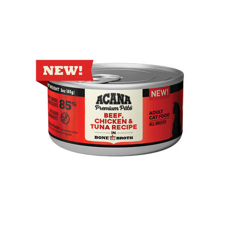 Acana Premium Pate, Beef, Chicken & Tuna Recipe Wet Food for Adult Cats