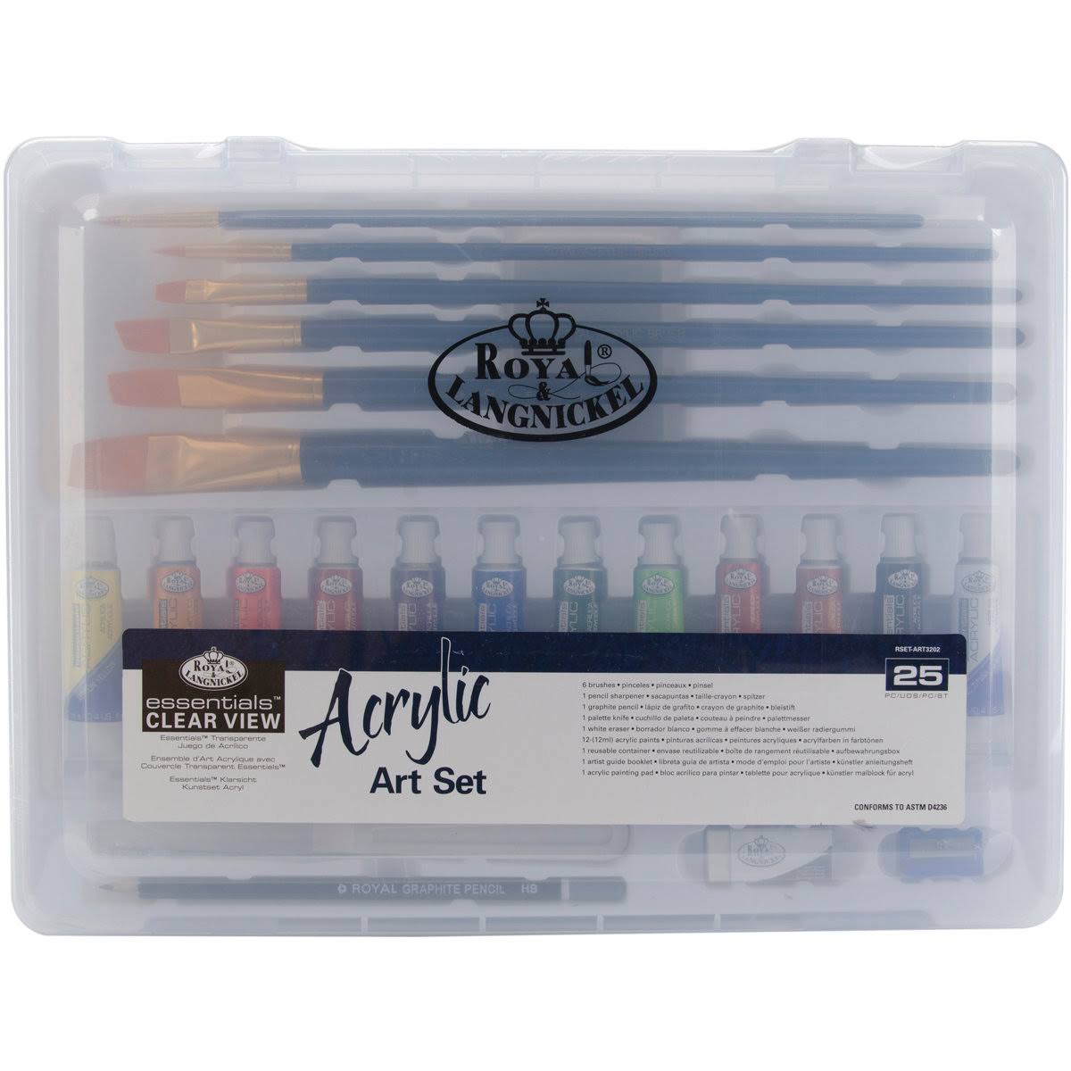Royal and Langnickel Essentials Clear View Acrylic Painting Set - Large