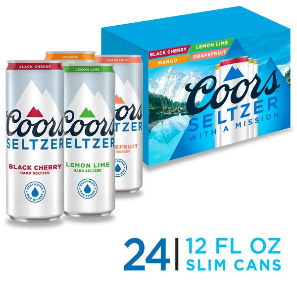 Coors Seltzer, Variety Pack, 24 Pack - 24 pack, 12 fl oz cans
