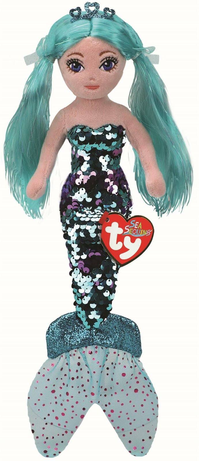 Ty Beanie Flippables 02107 Azure The Aqua Sequin Mermaid Regular