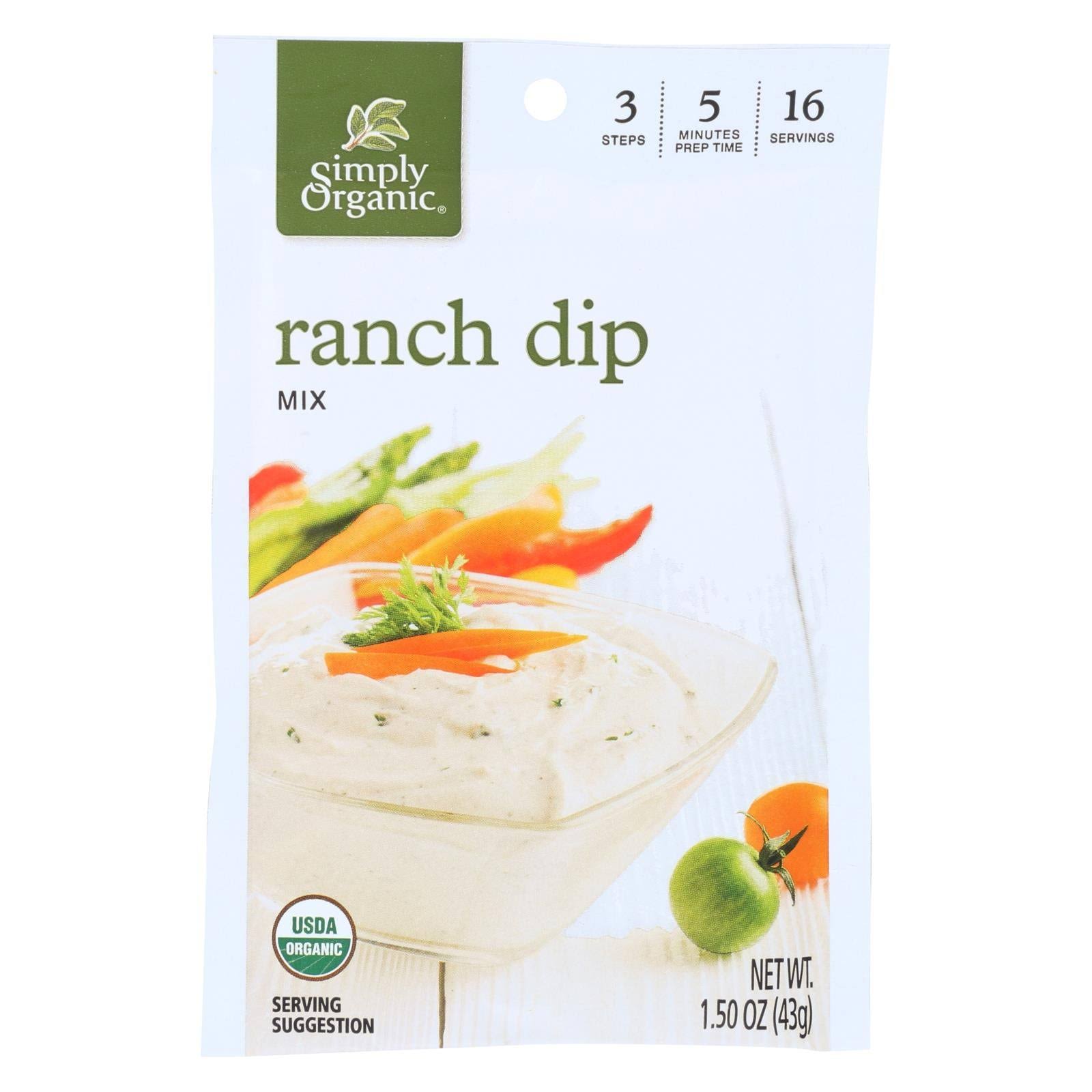 Simply Organic Certified Organic Ranch Dip Mix