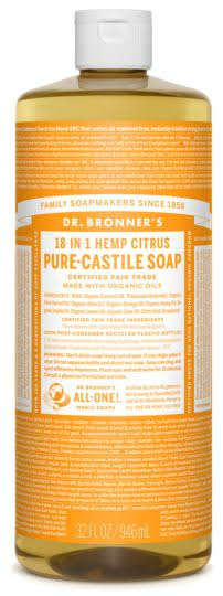 Dr. Bronner's Castile Liquid Soap - Citrus Orange, 945ml