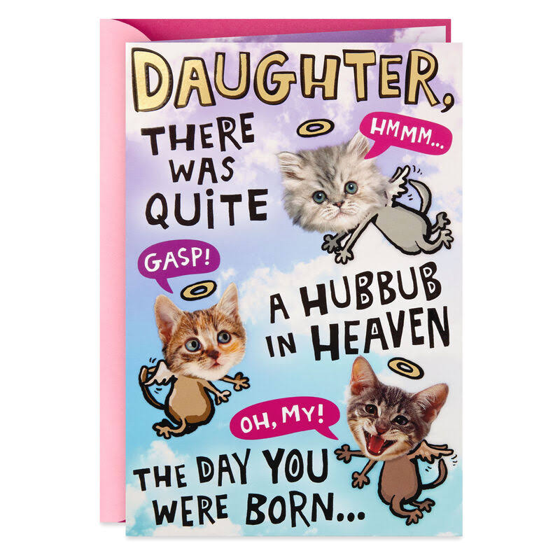 Hallmark Birthday Card, Heavenly Kittens Pop-Up Birthday Card for Daughter