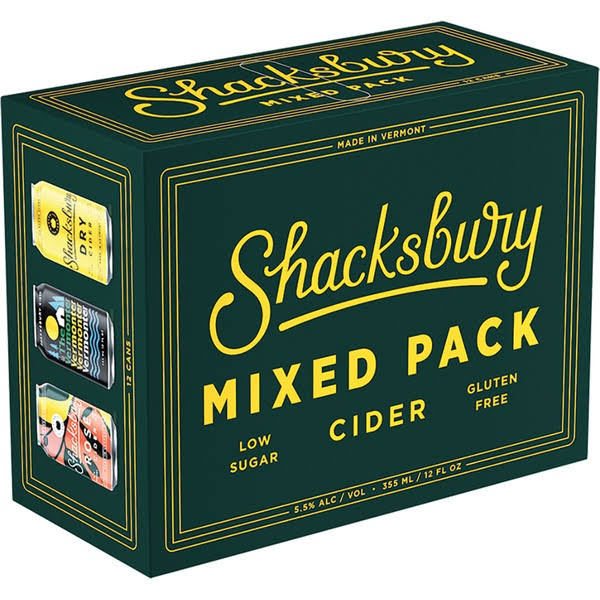 Shacksbury Beer, Cider, Mixed Pack - 12 pack, 355 ml cans
