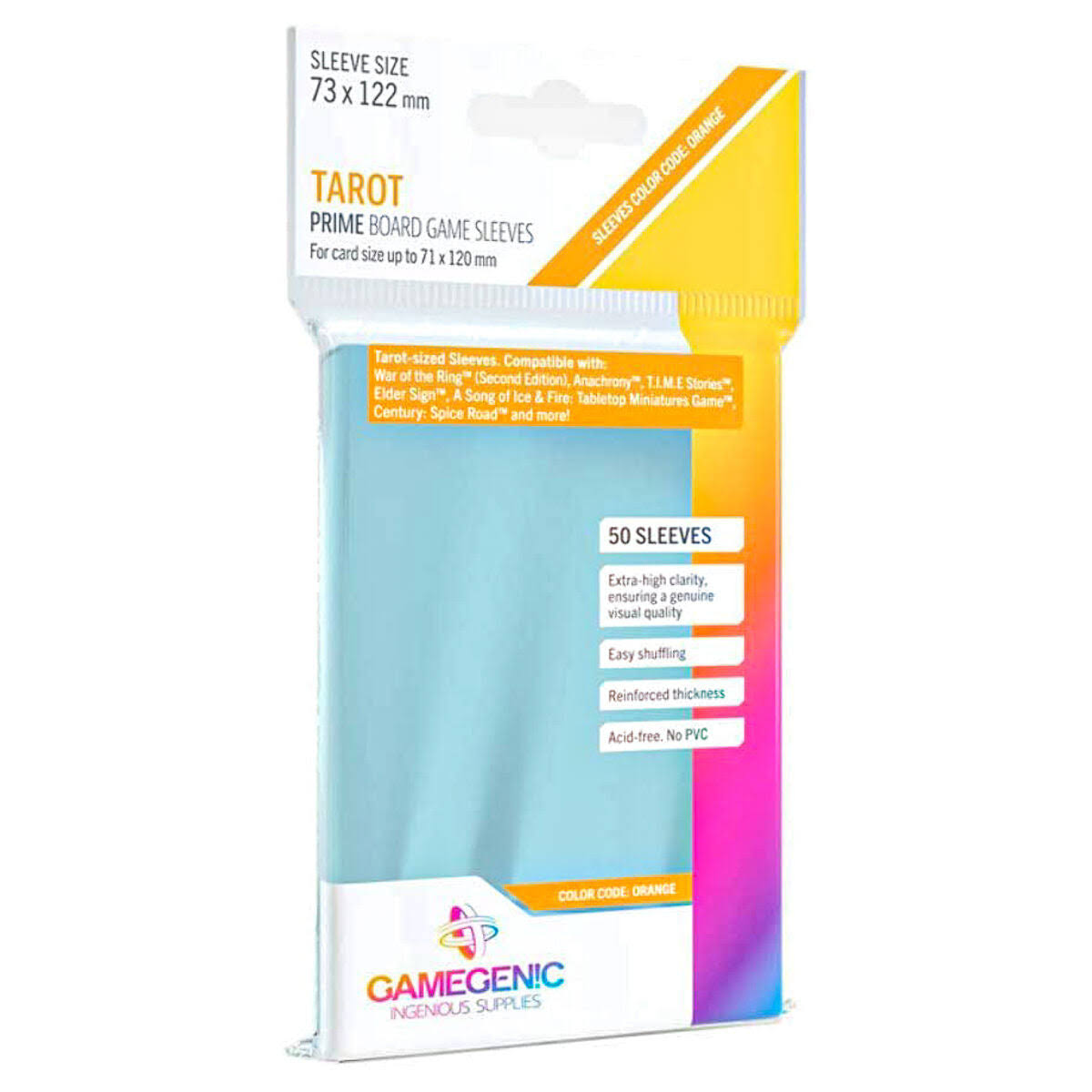 Prime Tarot-Sized Sleeves: 73x122mm (50) - Gamegenic