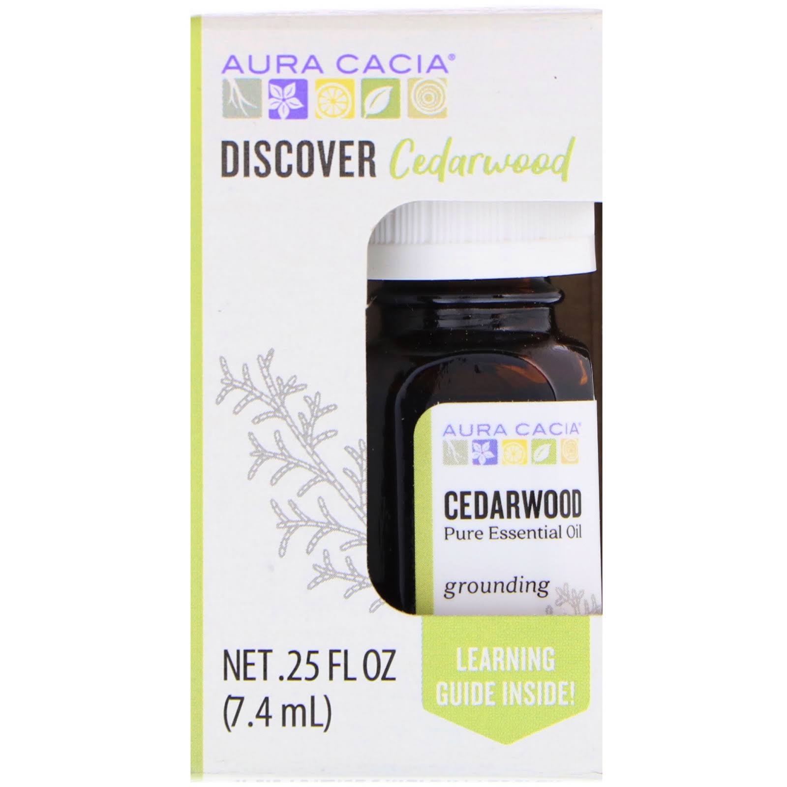 Aura Cacia Discover Cedarwood Pure Essential Oil - 0.25oz