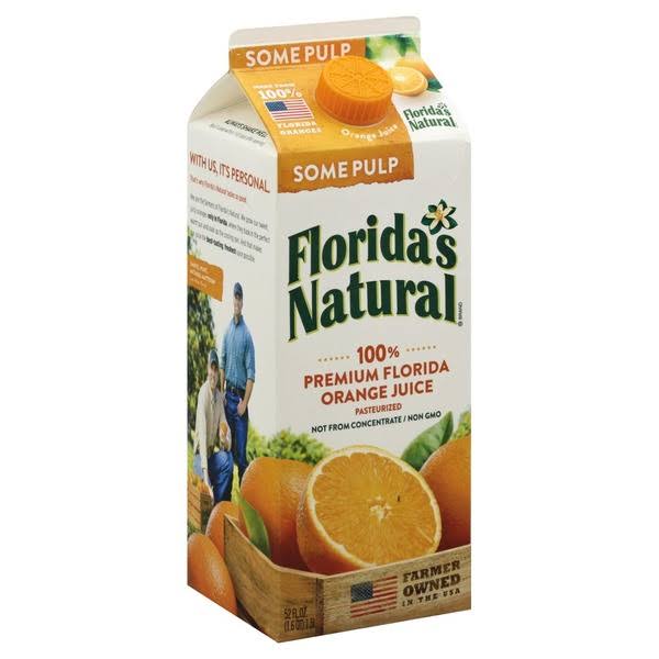 Floridas Natural Orange Juice - Some Pulp, 52oz