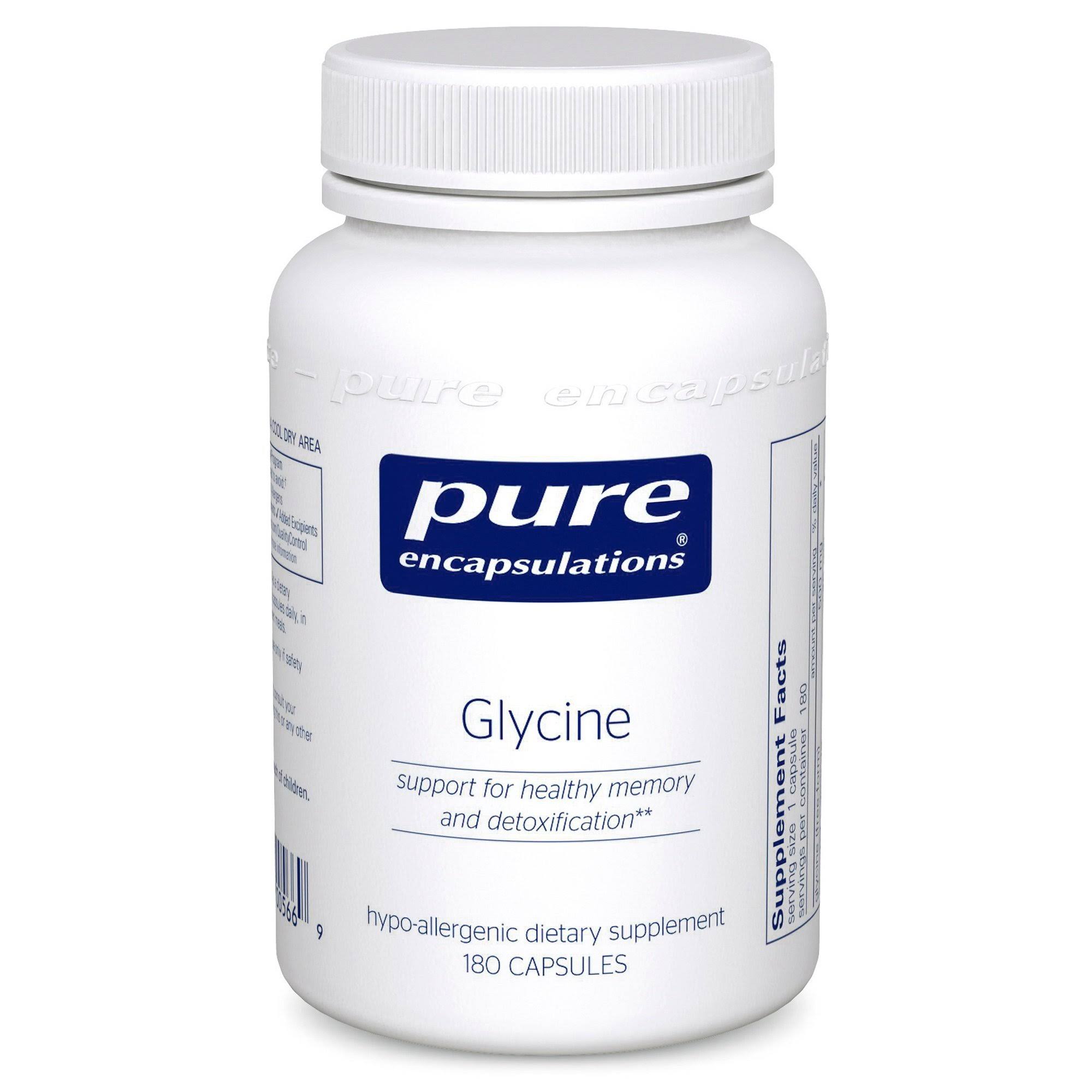 Pure Encapsulations, Glycine 500 mg, 180 Capsules