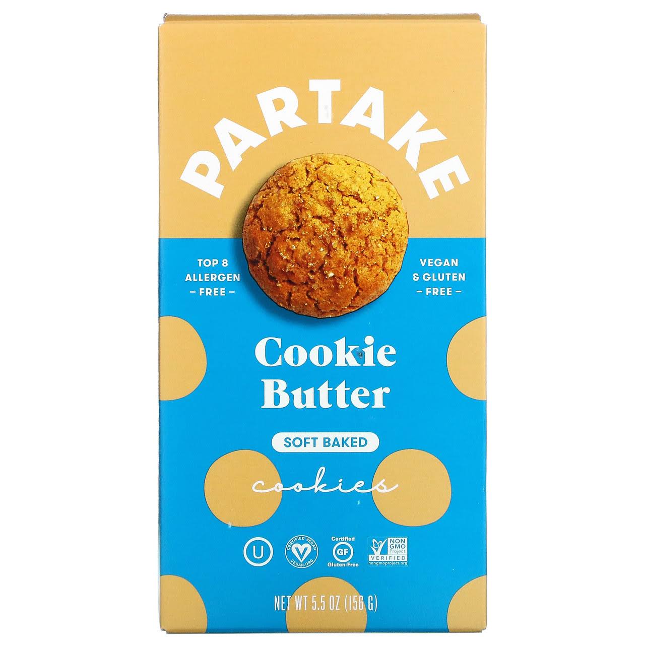 Partake Soft Baked Cookies Cookie Butter 5.5 oz (156 g)