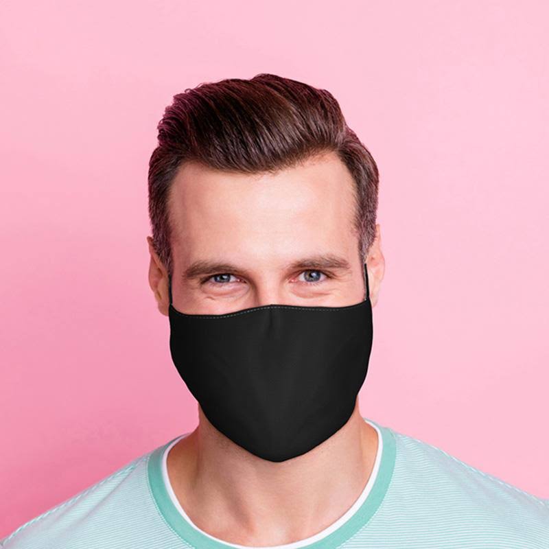 Iewarehouse Black reusable face covering - large