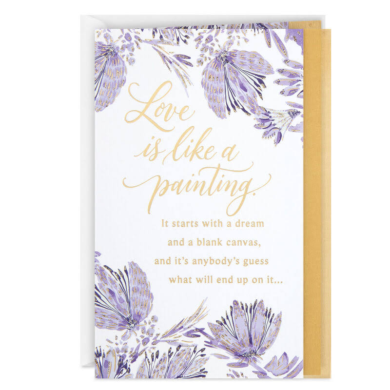 Love Is Like A Painting Anniversary Card for Couple