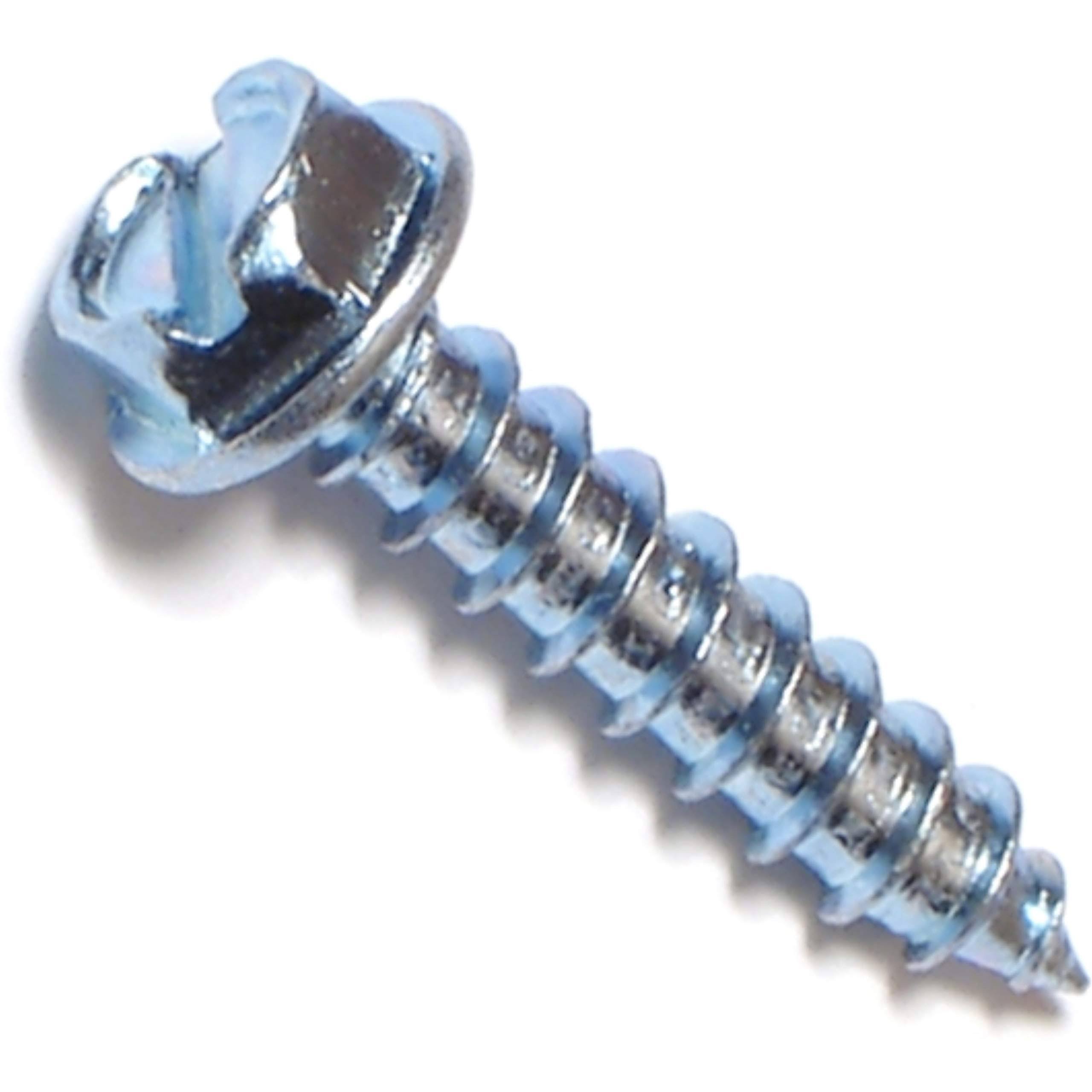 Midwest Fastener Tap Slotted Hex Zinc Screw - #12 X 1"