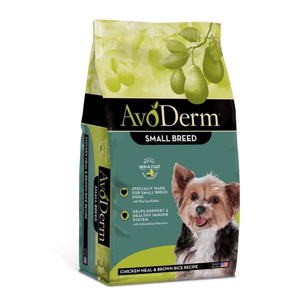 AvoDerm Natural Chicken Meal & Brown Rice - Small Breed Dry Dog Food - 12lb