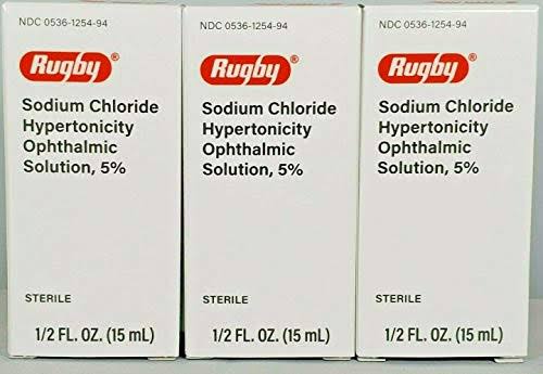 Rugby Sodium chloride Ophthalmic Solution Eye Drops 5% 15ml