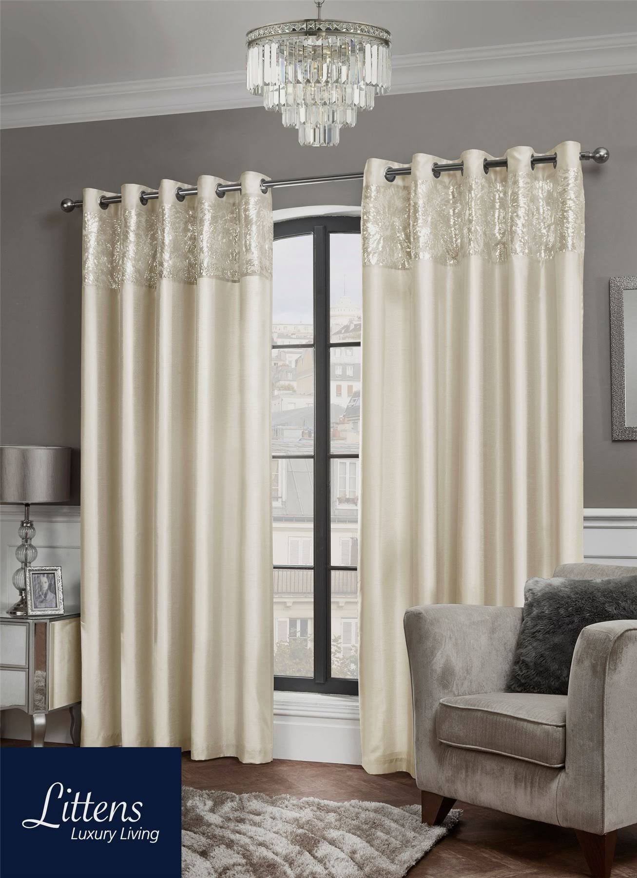 Ring Top Faux Silk  66" x 90"  Curtains. Metal Eyelet Striped Chocolate Brown 