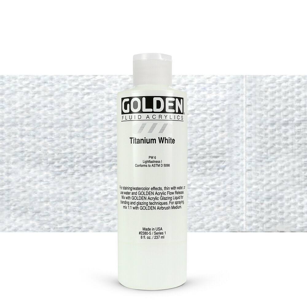 Golden Fluid Acrylic Paint 236ml 8oz Titanium White
