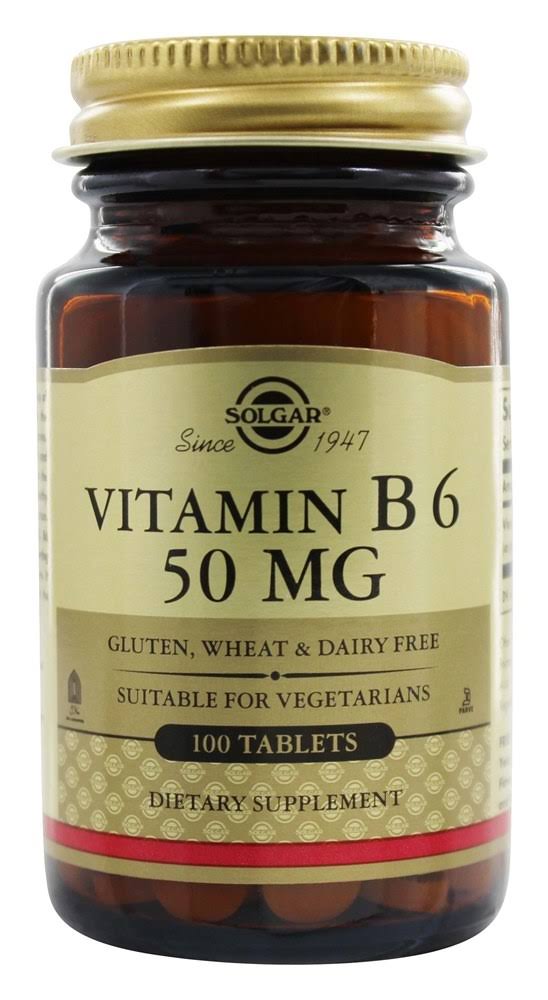 Solgar Vitamin B6 Tablets - 100 Tablets