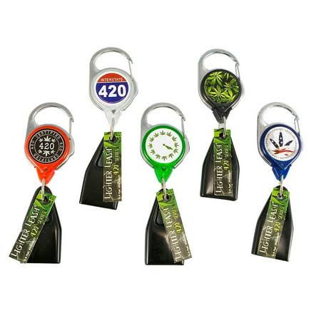 Premium Lighter Leash Retractable Lighter Holder - 420Series- Assorted Design(1)
