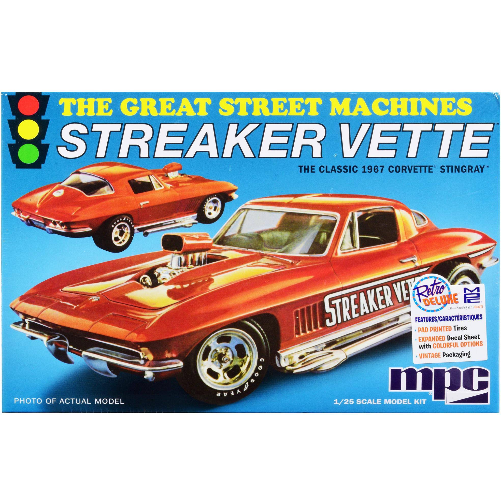 MPC 1967 Chevy Corvette Stingray Streaker Vette Plastic Model Kit Car MPC973
