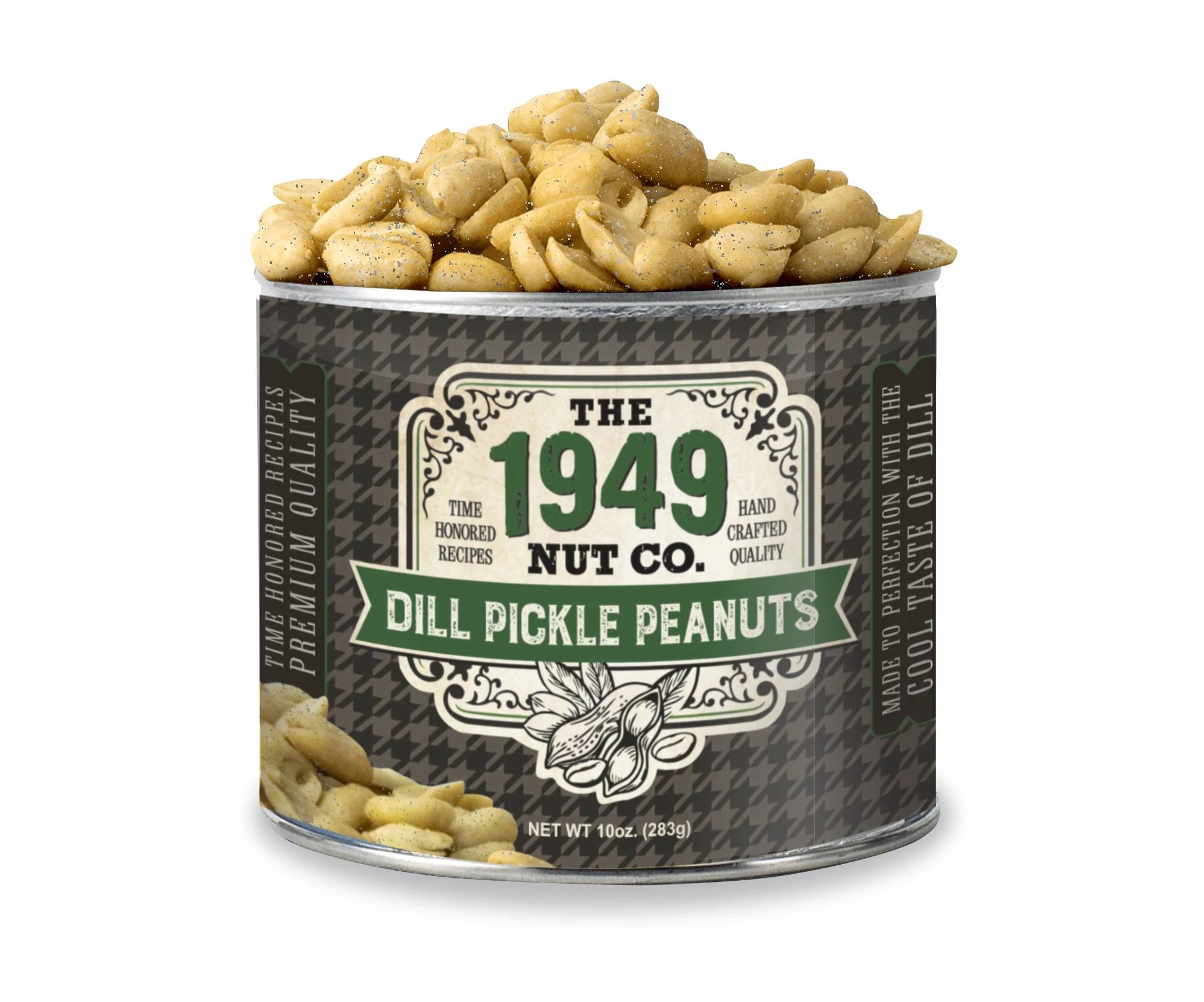 The 1949 Nut Co. Dill Pickle Flavored Virginia Style Peanuts 10 oz (1 Can)
