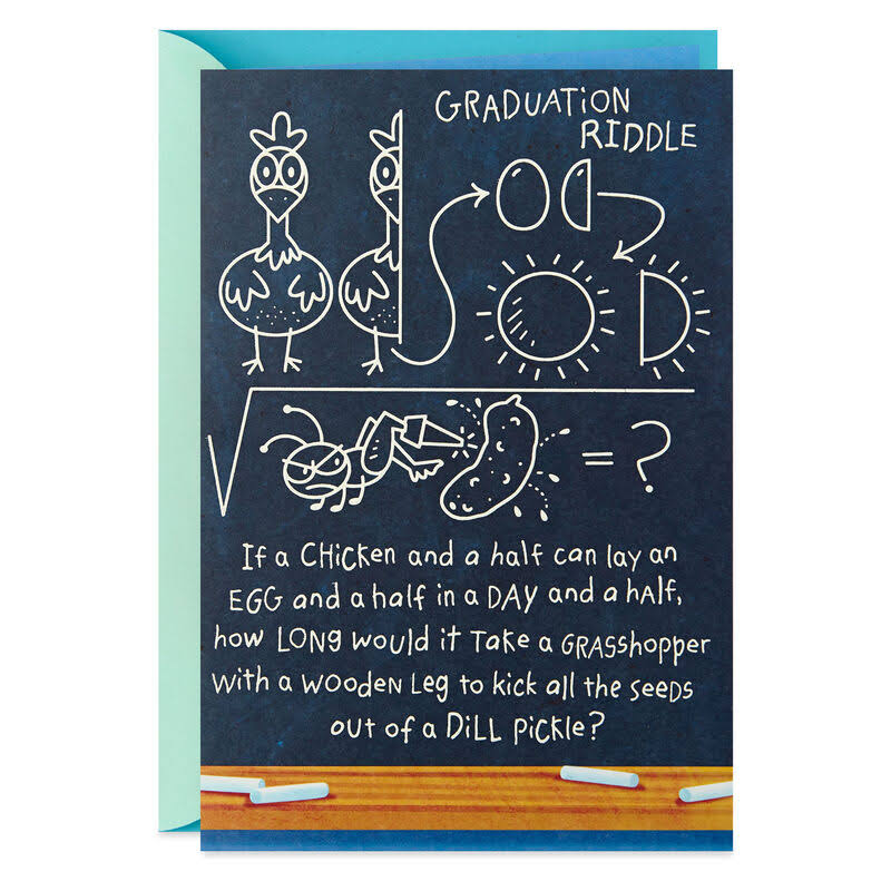 Hallmark Graduation Card, Final Test Question Funny Graduation Card